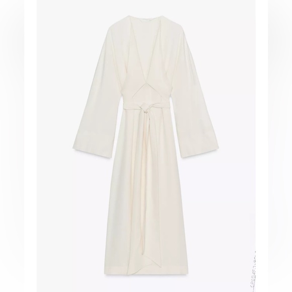 ZW COLLECTION MIDI DRESS WITH TIES - Picture 2 of 3